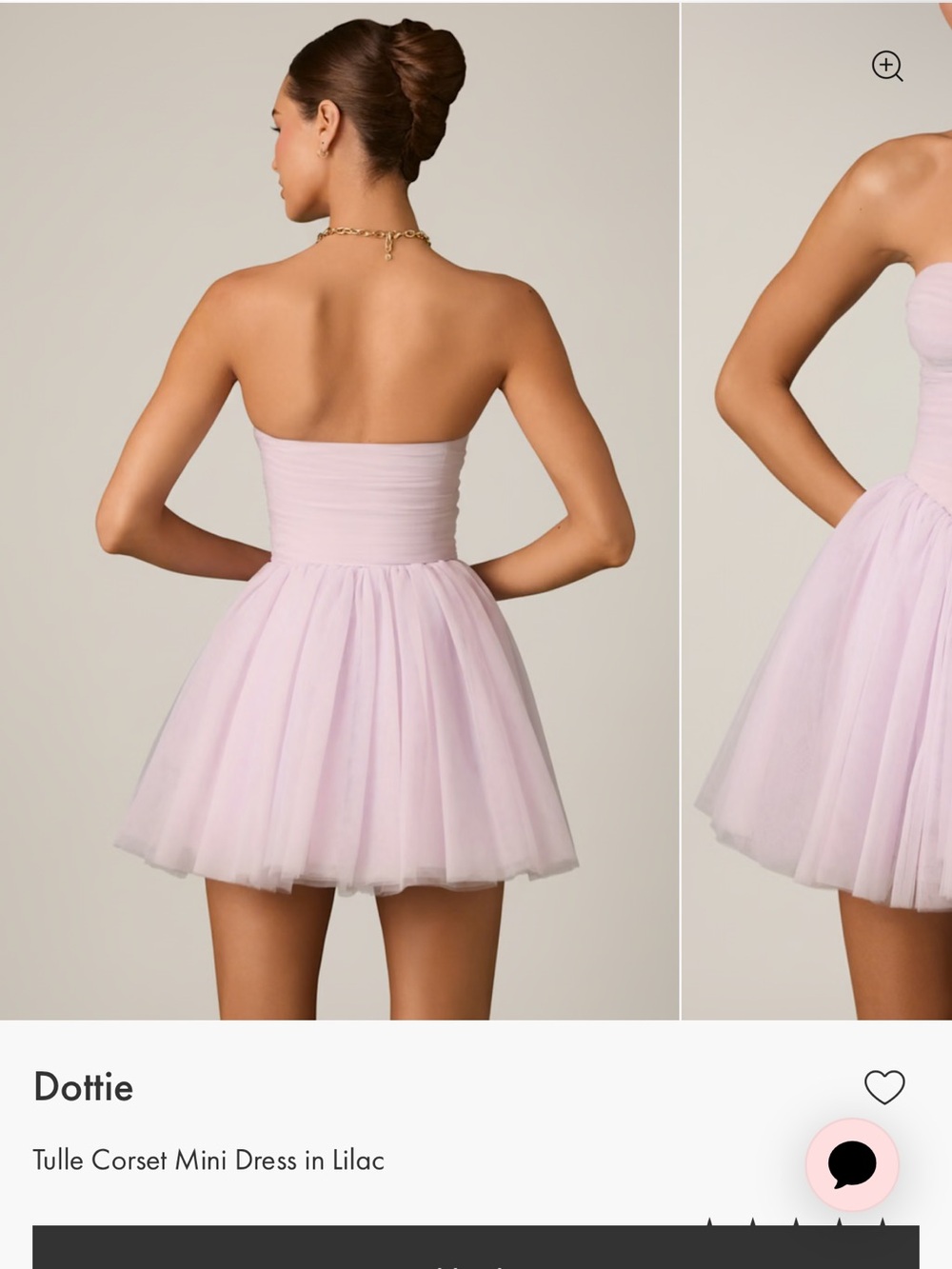 DOTTIE Oh Polly Lilac Tulle Corset Mini Dress - Picture 2 of 4